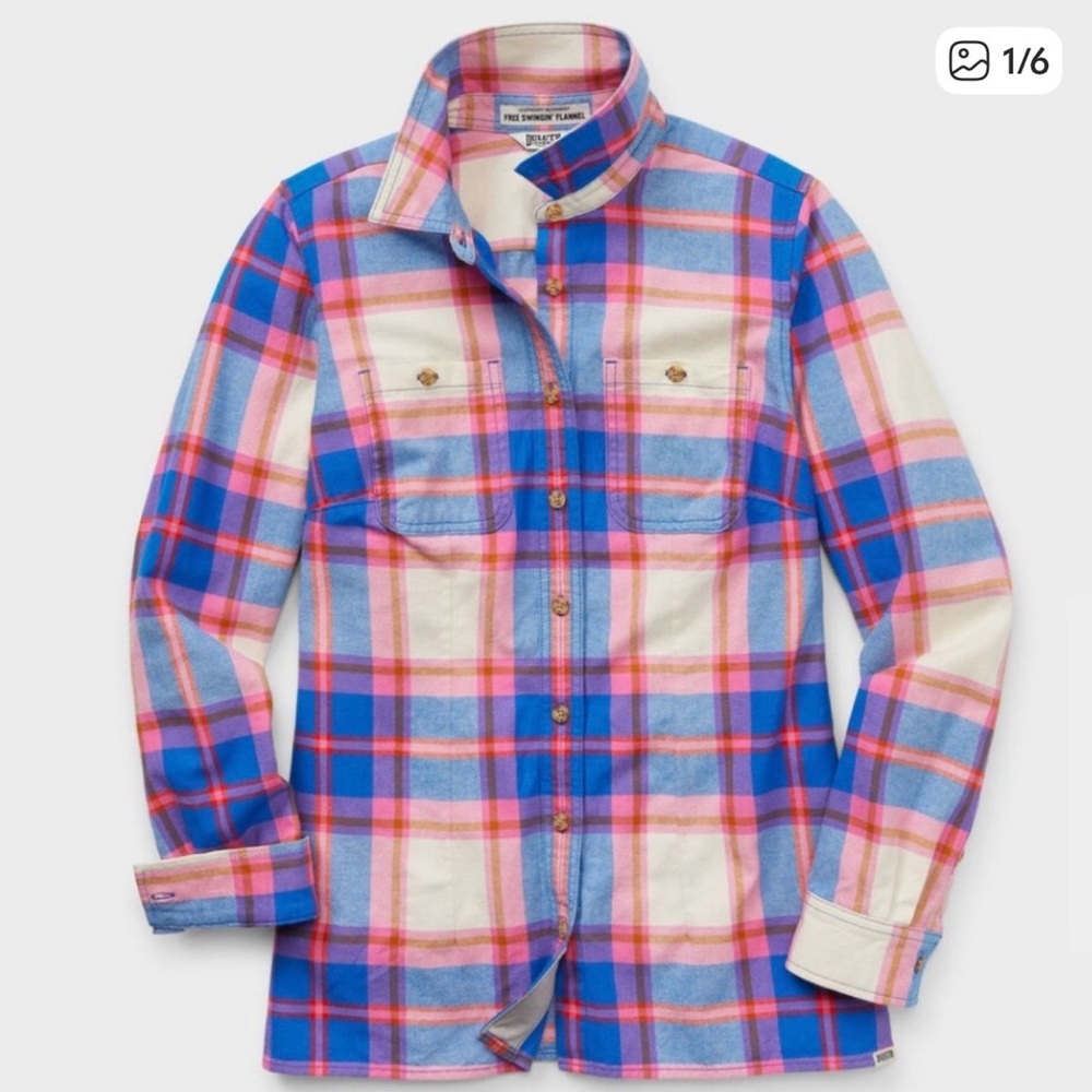 Duluth Trading Co. Free Swingin’ Flannel Shirt, size M, NWT